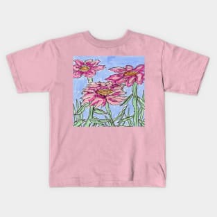 Pink Spring Flowers Kids T-Shirt